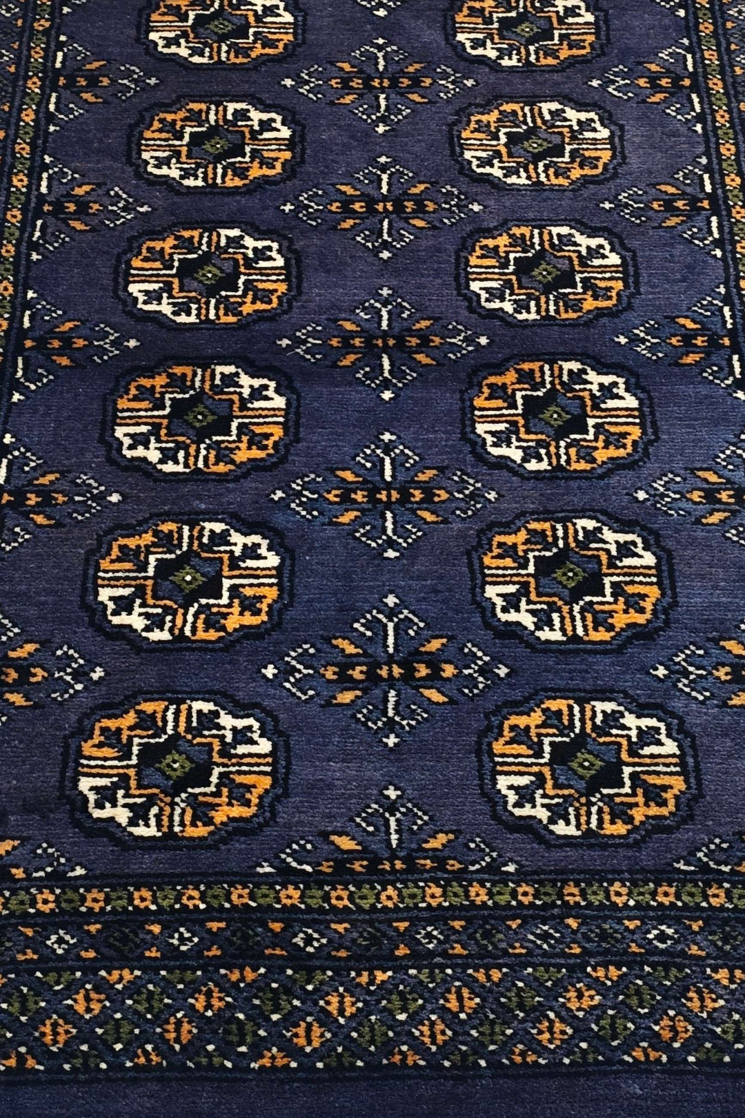 Navy Blue Pakistani Bokhara Rug, hand-knotted, 77×128cm, photo 3