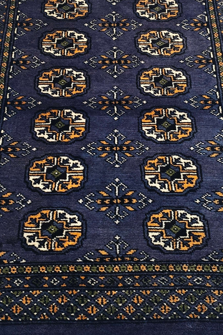 Navy Blue Pakistani Bokhara Rug, hand-knotted, 77×128cm, photo 3