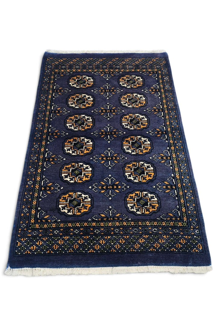 Navy Blue Pakistani Bokhara Rug, hand-knotted, 77×128cm, photo 4