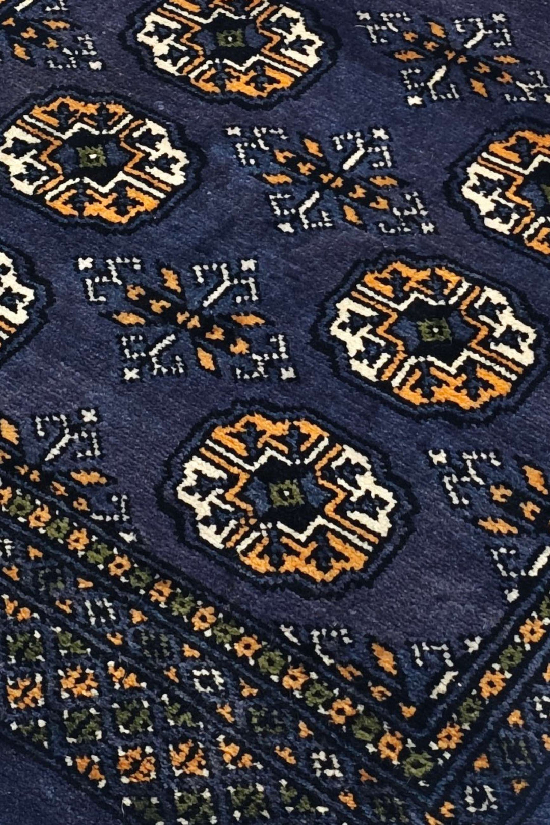 Navy Blue Pakistani Bokhara Rug, hand-knotted, 77×128cm, photo 7