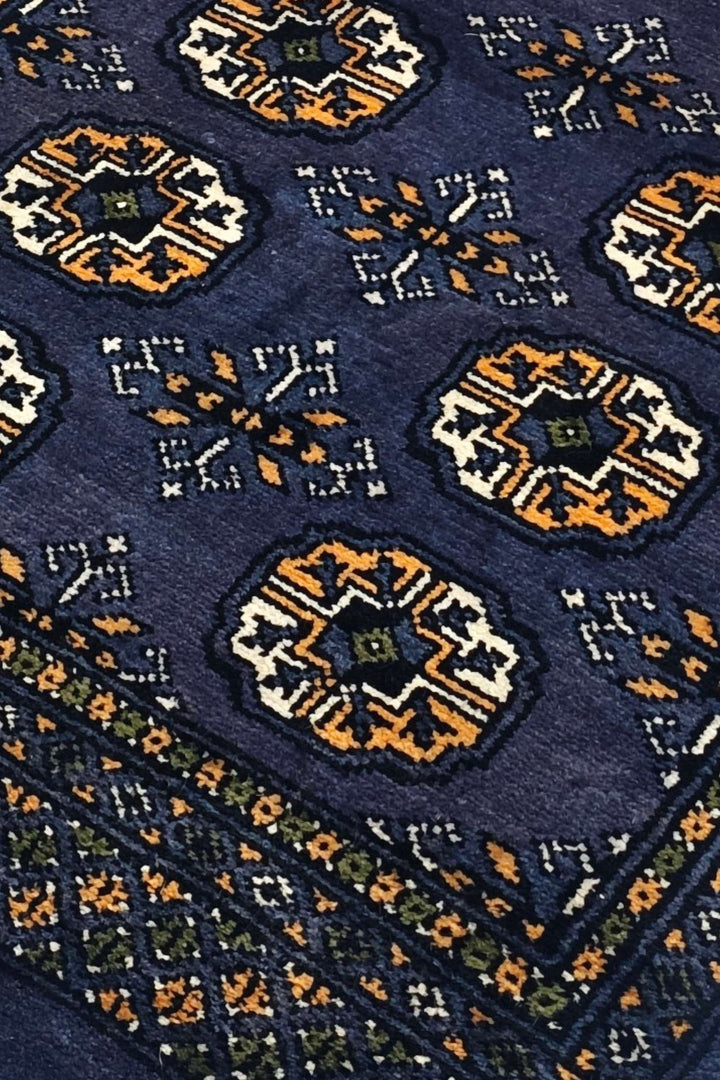 Navy Blue Pakistani Bokhara Rug, hand-knotted, 77×128cm, photo 7