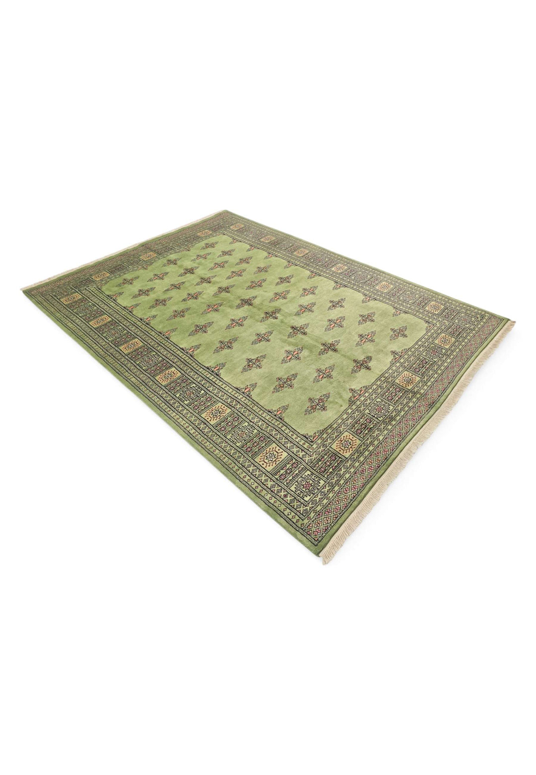 Minimal olive green open field rug for a bedroom, about 2 tatami
