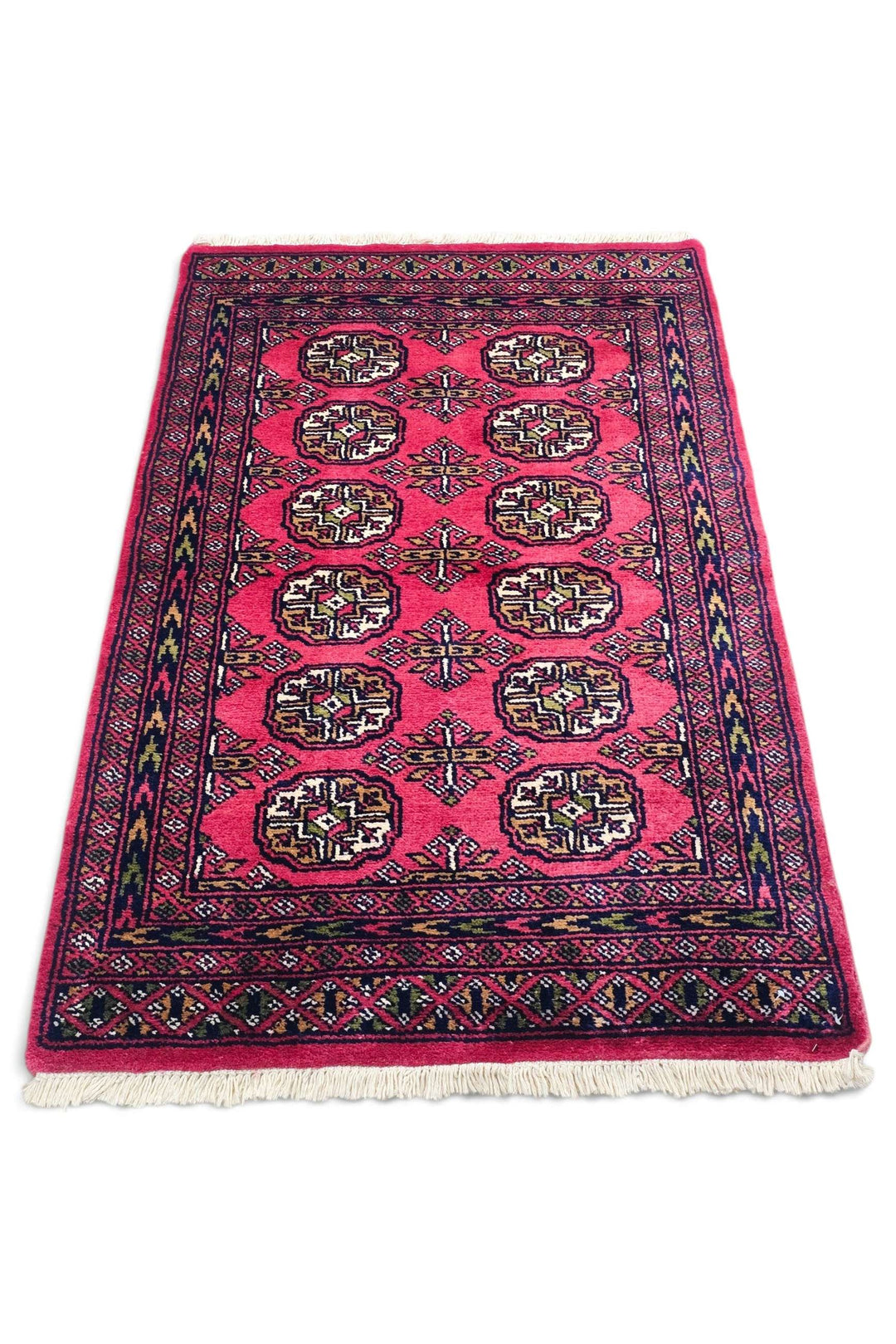 Raspberry Pakistani Bokhara Rug, hand-knotted, 79×124cm, photo 4