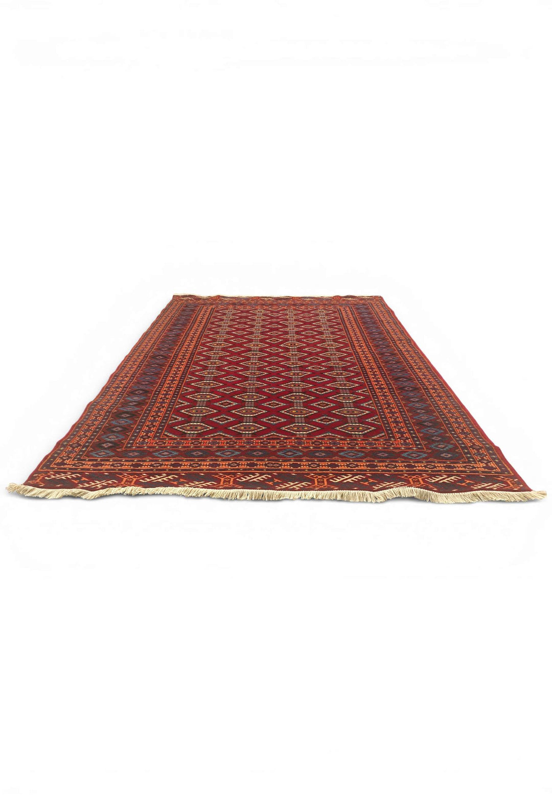 Deep red Afghan rug 137×176cm, about 1.5 tatami