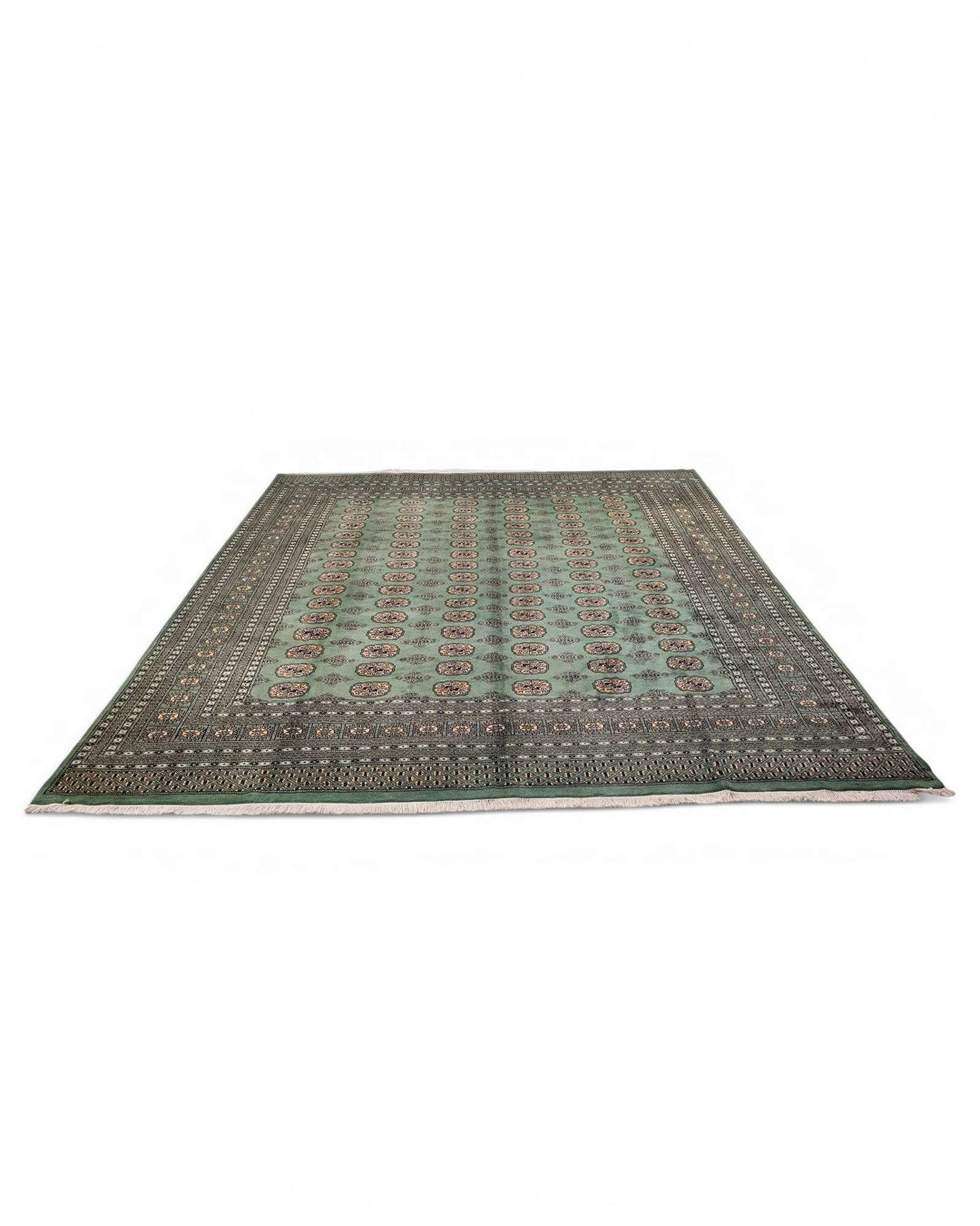Sage green square rug for a living room, about 4.5 tatami