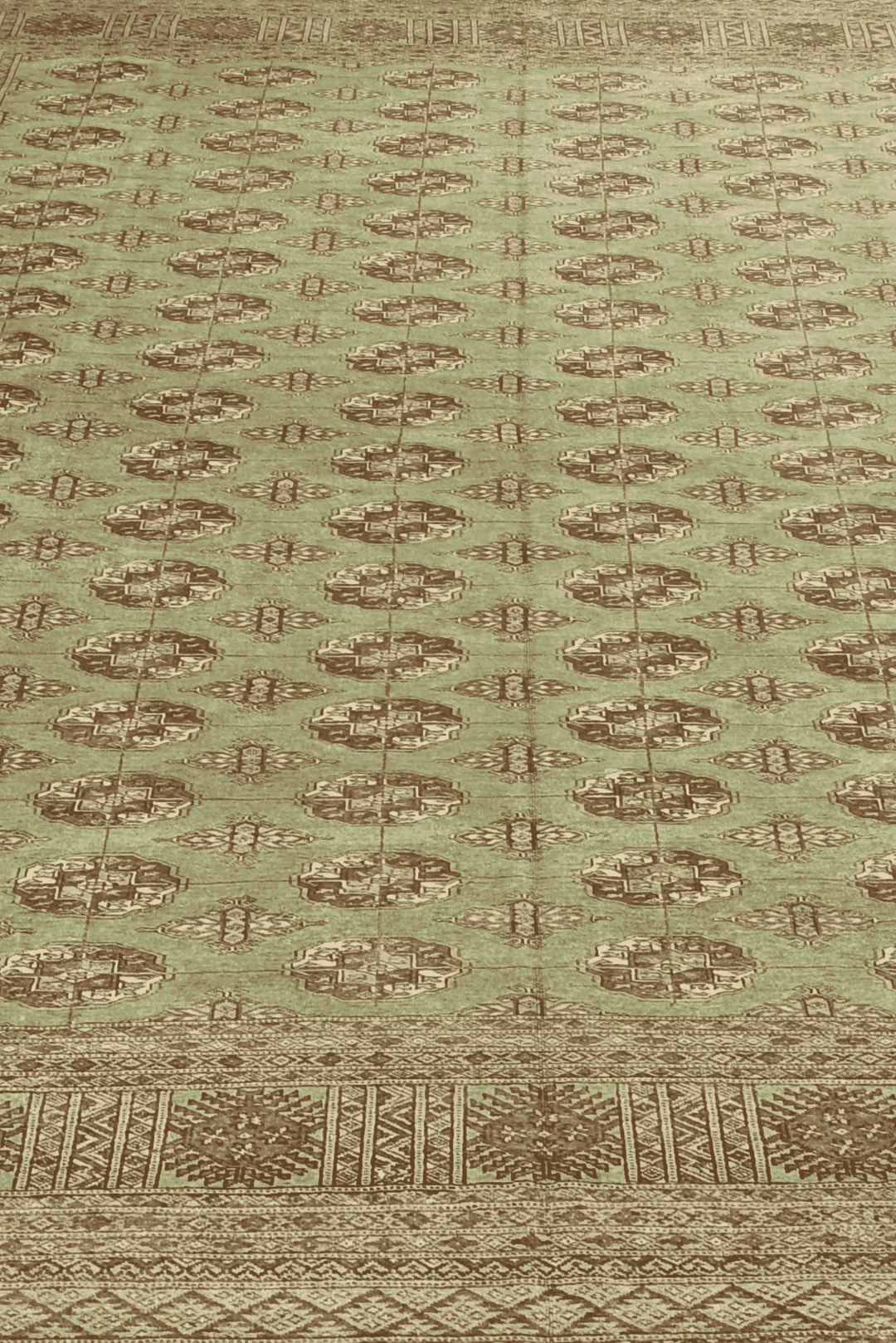 Sage Pakistani Bokhara Rug, hand-knotted, 300×419cm, photo 8
