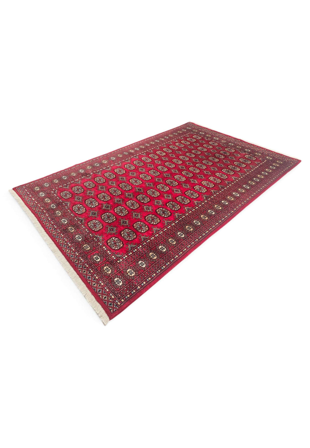 Wine red Bokhara wool rug 152×238cm, Pakistani craftsmanship