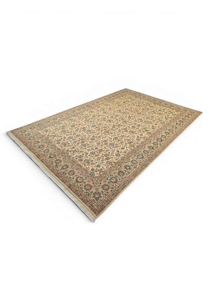 Cream green rug 185×285cm, Pakistani double-knot weave
