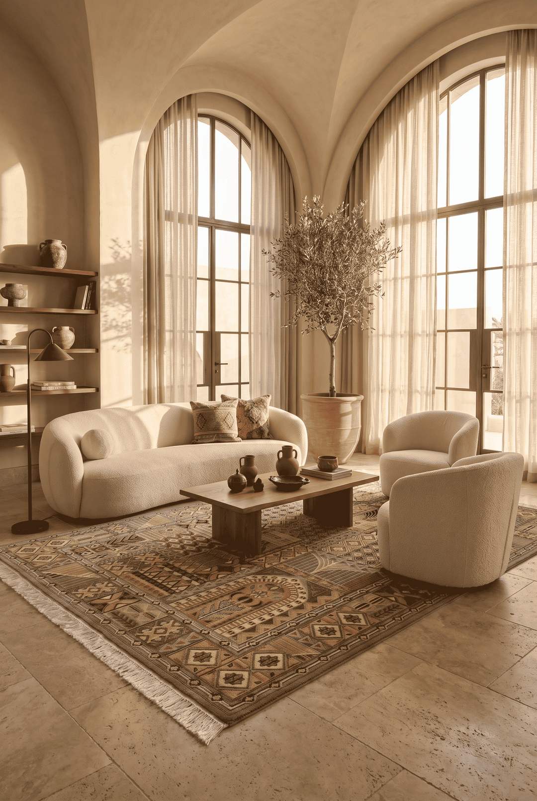 Border detail of Bakhtiari garden hand-knotted rug