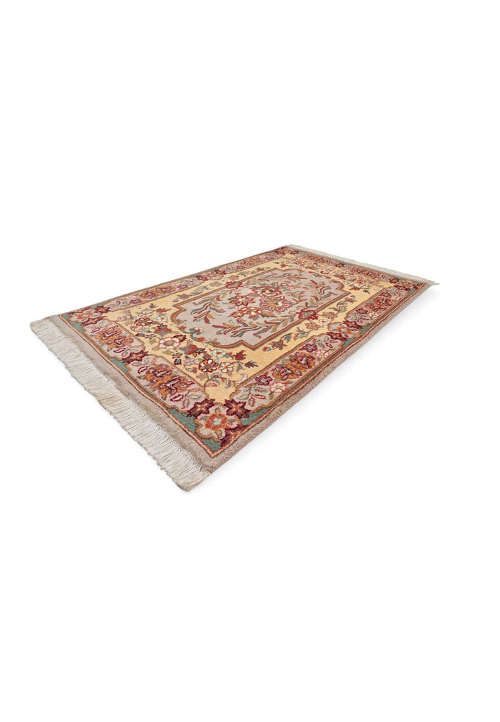 Butter gold rug 62×96cm, entrance mat size, Aubusson design