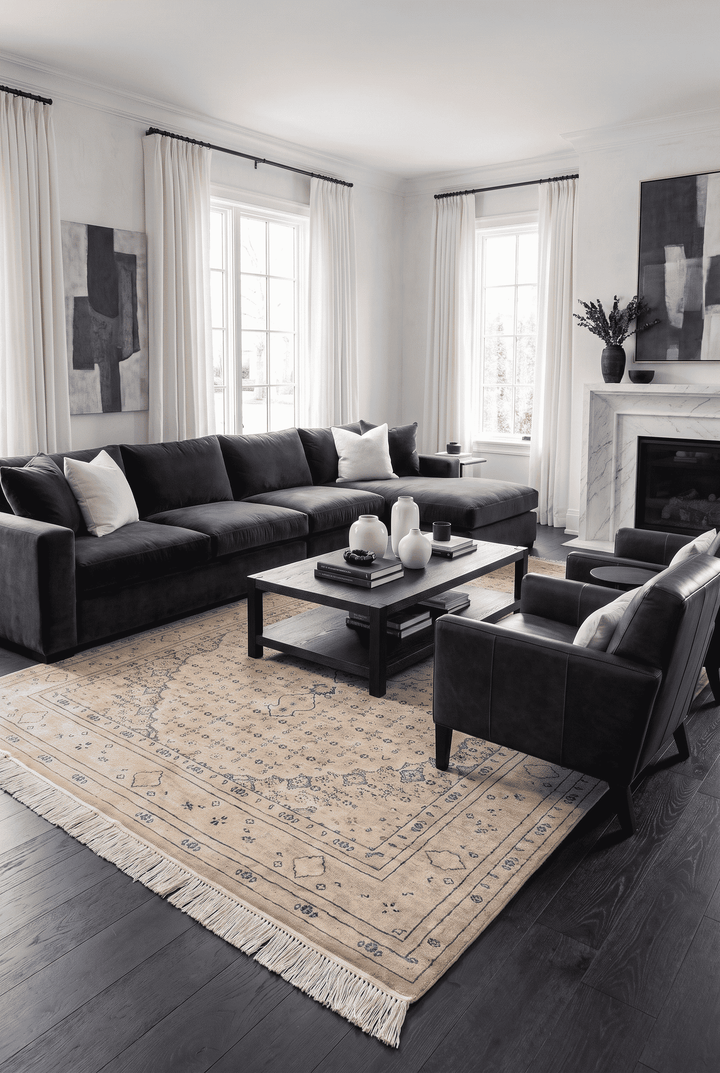 Hand-knotted silk pile of champagne mahi rug with natural lustre