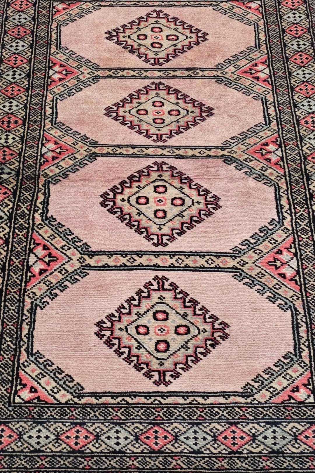 Antique Cream Pakistani Jaldar Rug, hand-knotted, 79×134cm, photo 3