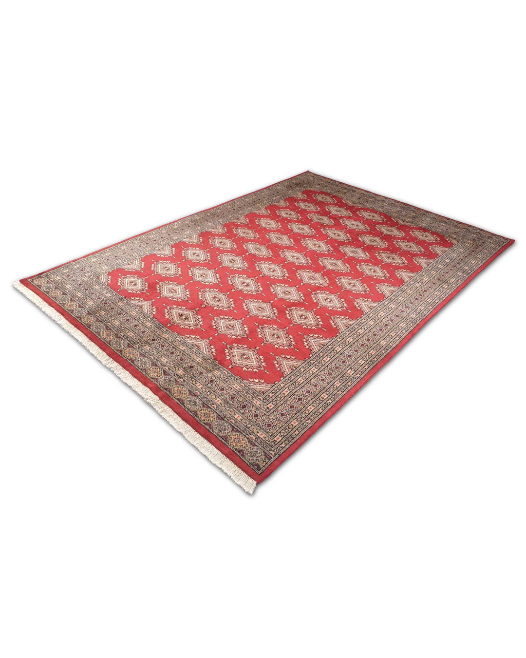Brick red Jaldar rug 168×234cm, Pakistani craftsmanship
