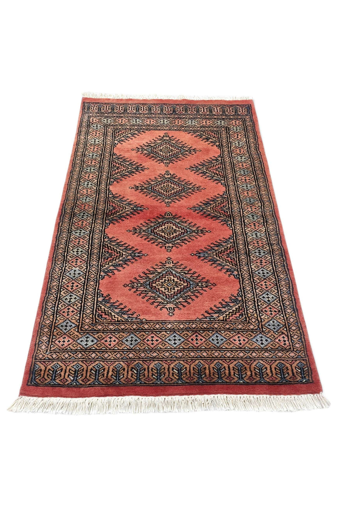 Coral Pakistani Jaldar Rug, hand-knotted, 79×126cm, photo 5
