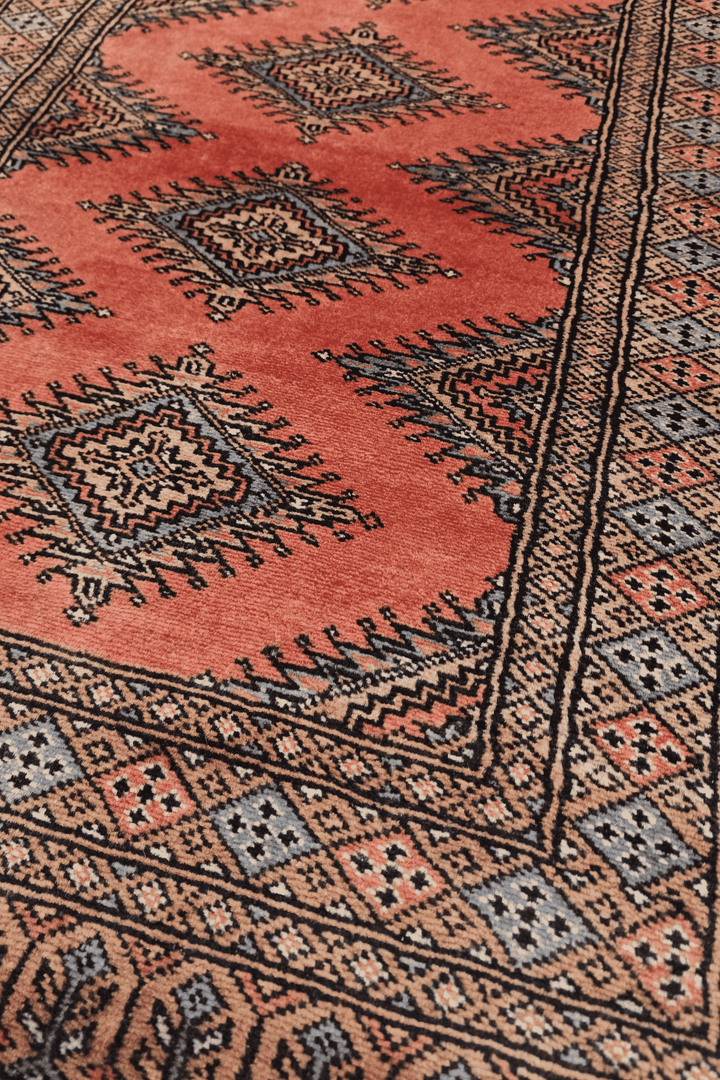Coral Pakistani Jaldar Rug, hand-knotted, 79×126cm, photo 8