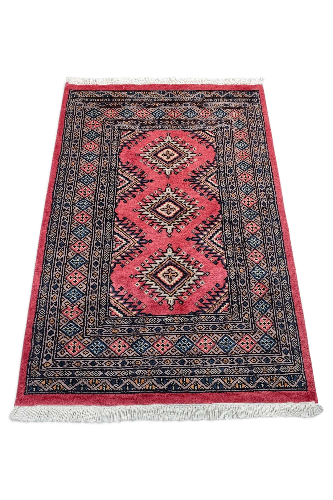 Coral Pakistani Jaldar Rug, hand-knotted, 80×121cm, photo 4