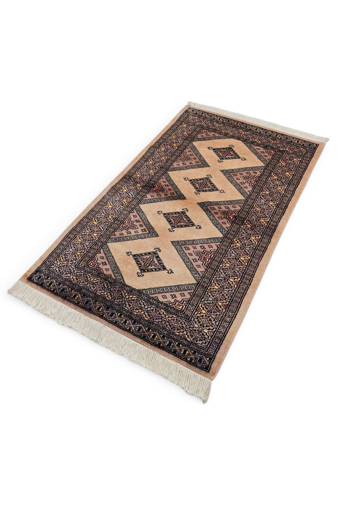 Cream Beige Pakistani Jaldar Rug, hand-knotted, 80×130cm, photo 5