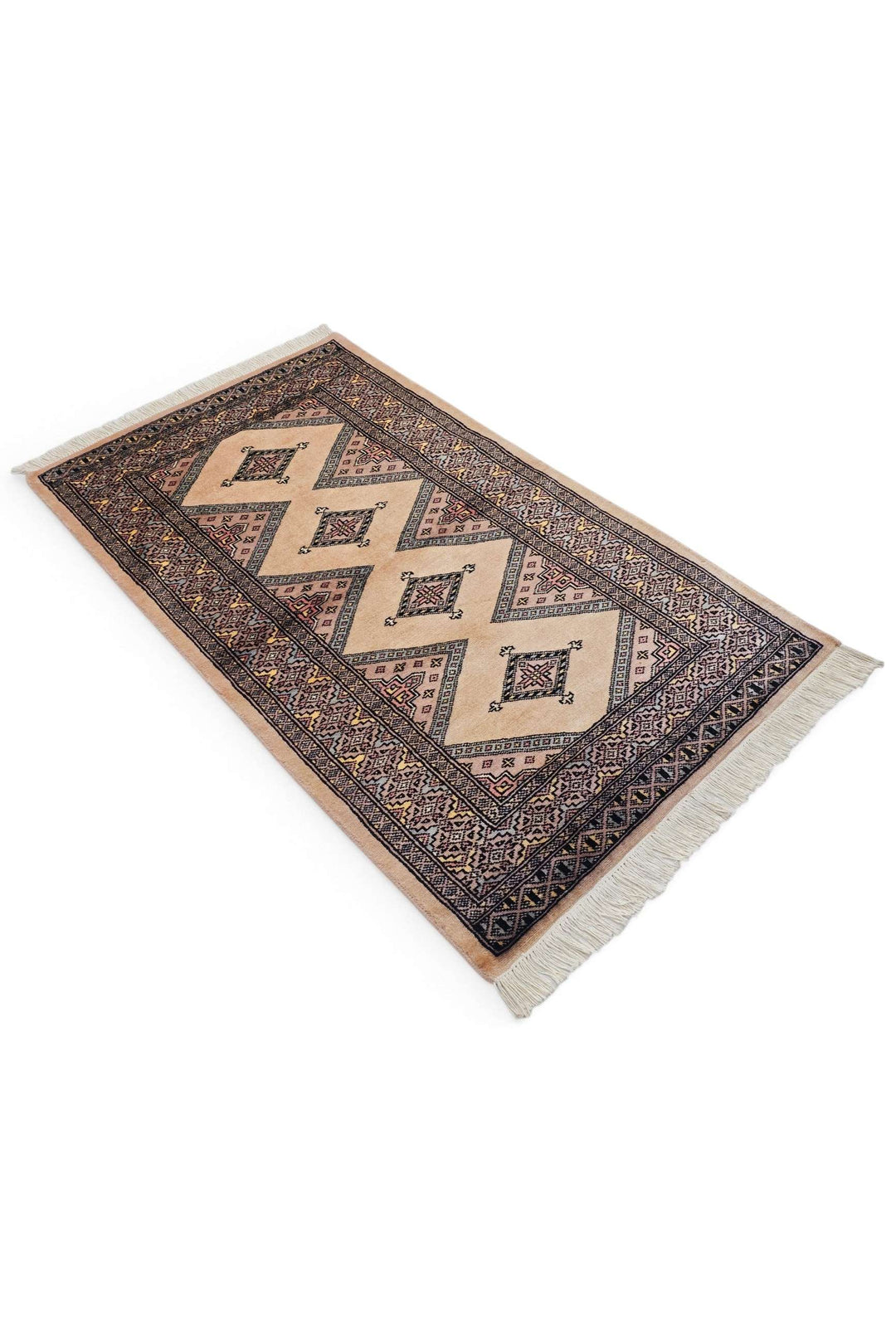 Cream Beige Pakistani Jaldar Rug, hand-knotted, 80×130cm, photo 6