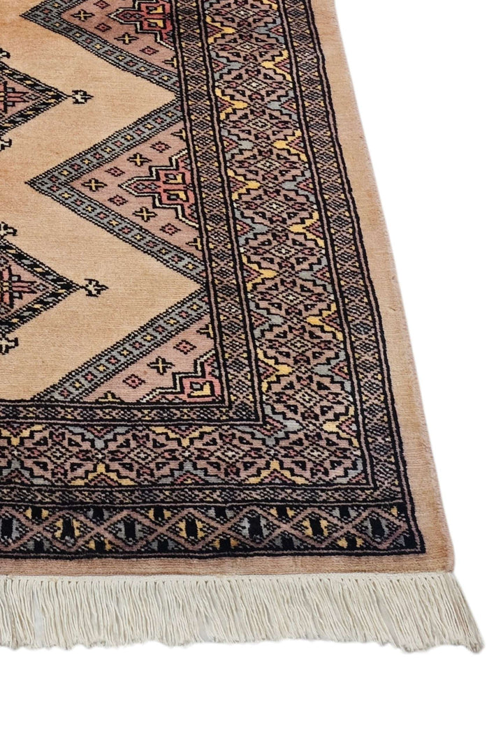 Cream Beige Pakistani Jaldar Rug, hand-knotted, 80×130cm, photo 8