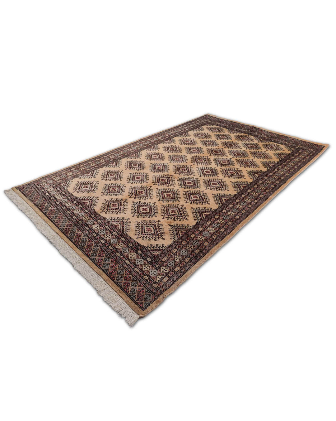 Cream brown Jaldar rug 153×245cm, Pakistani craftsmanship