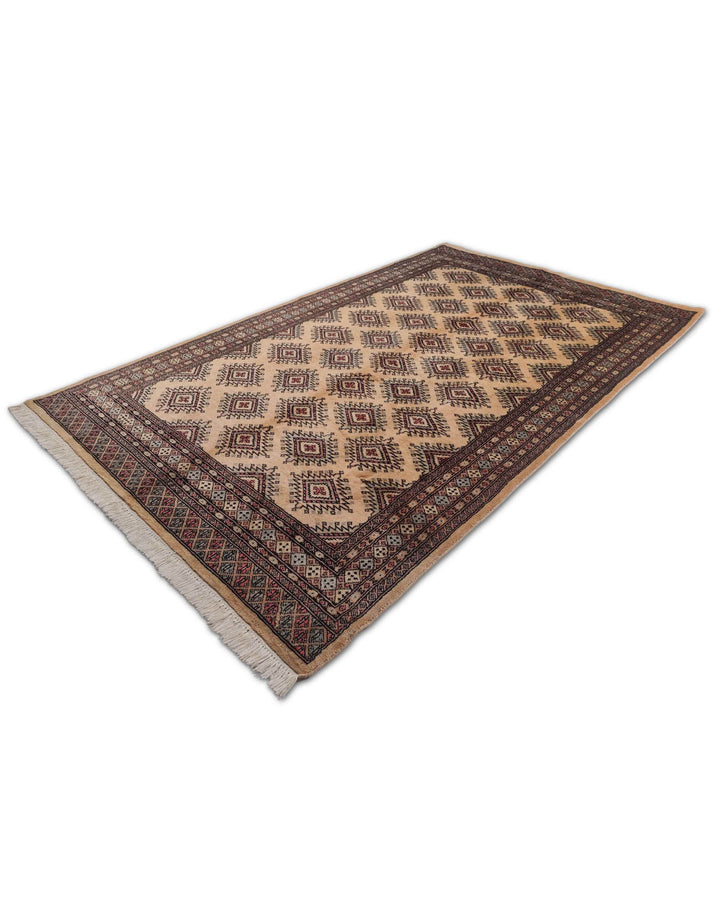 Cream brown Jaldar rug 153×245cm, Pakistani craftsmanship