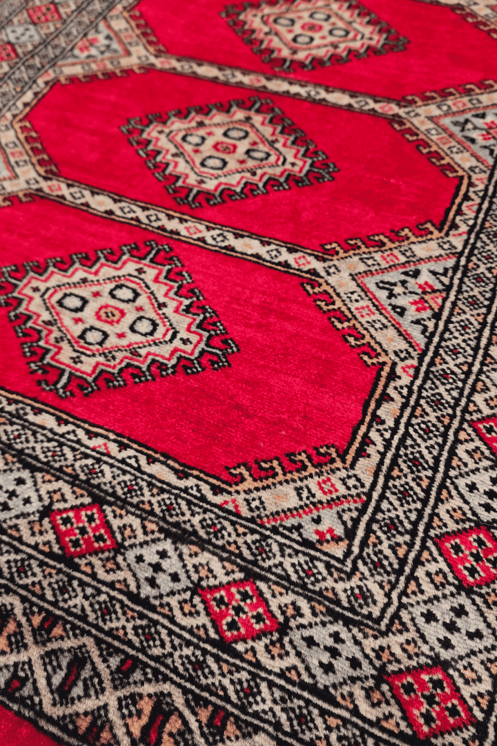 Crimson Pakistani Jaldar Rug, hand-knotted, 79×119cm, photo 7