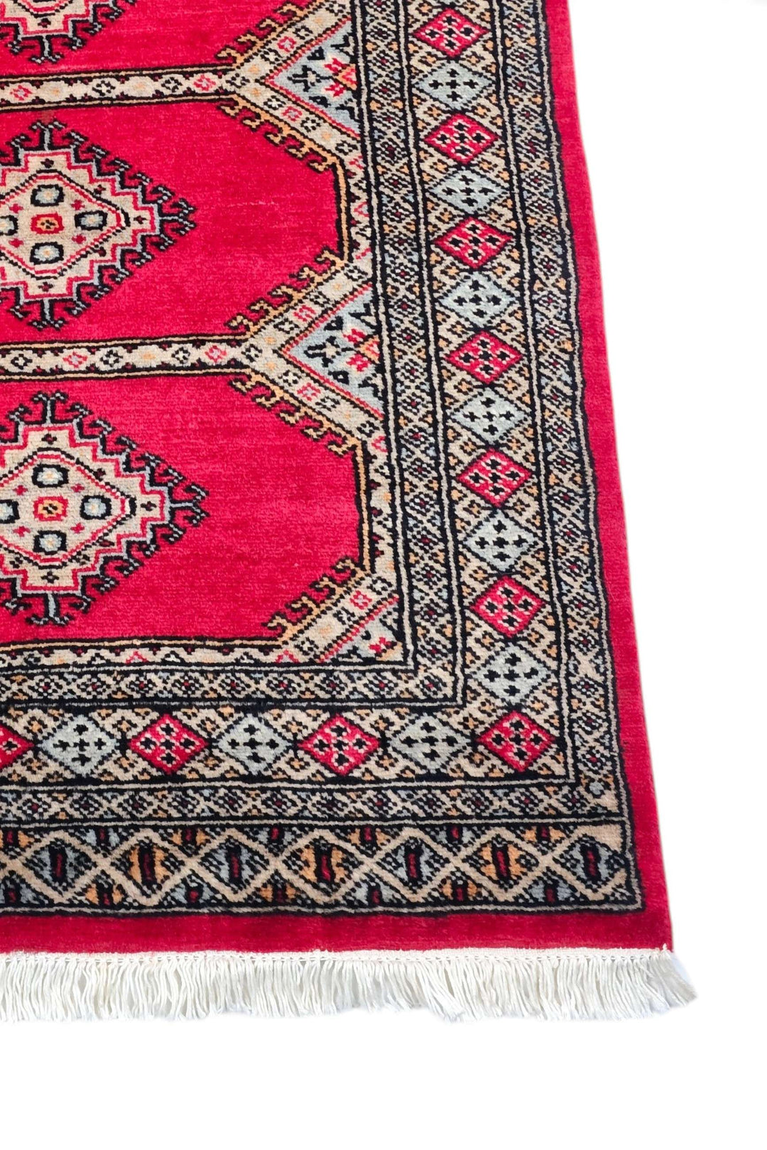 Crimson Pakistani Jaldar Rug, hand-knotted, 79×119cm, photo 8
