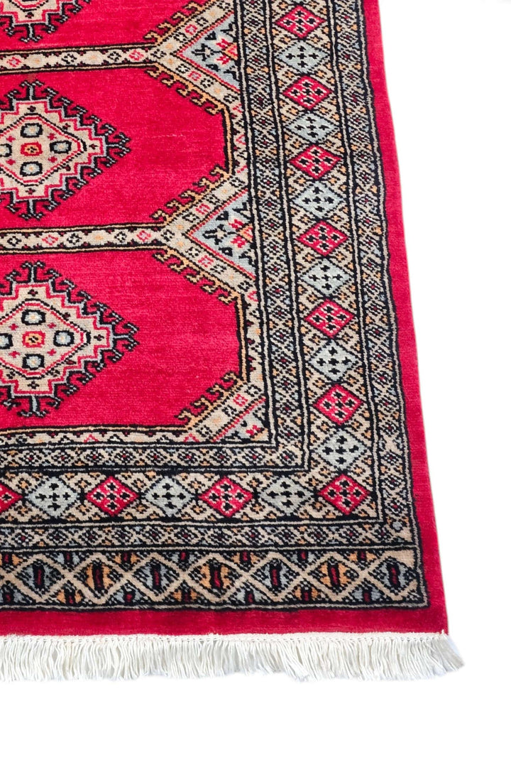 Crimson Pakistani Jaldar Rug, hand-knotted, 79×119cm, photo 8