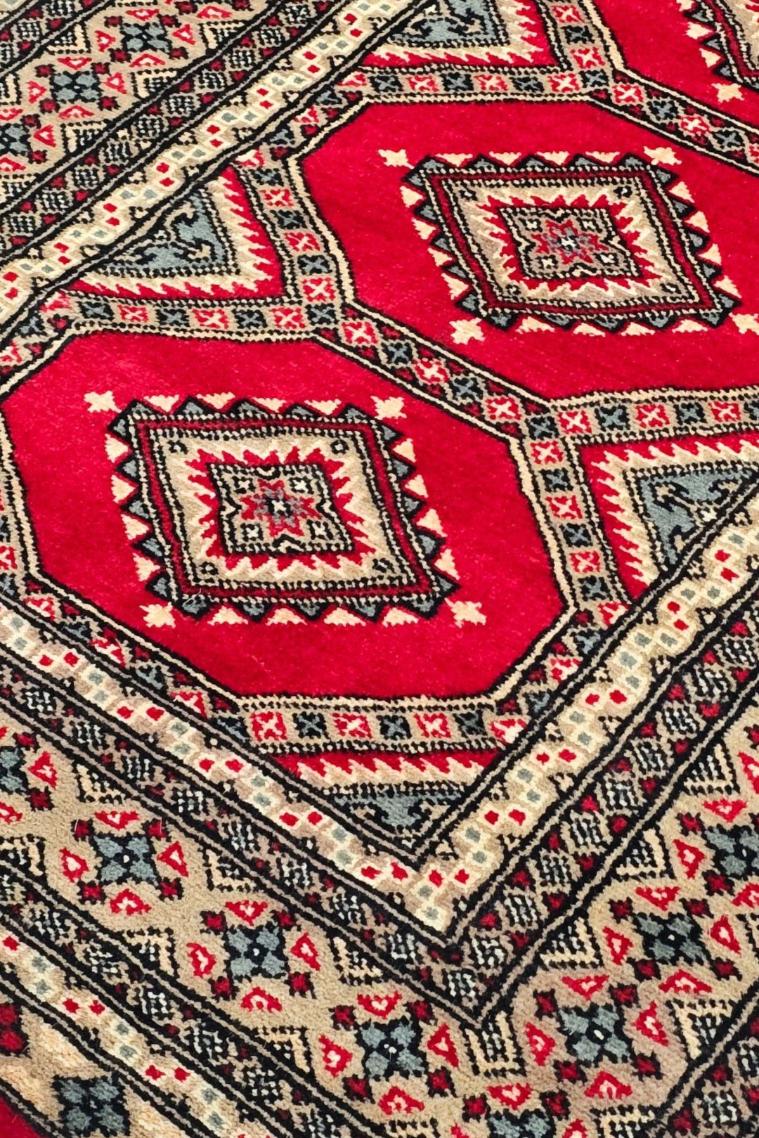 Crimson Pakistani Jaldar Rug, hand-knotted, 93×148cm, photo 7