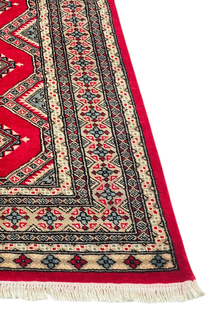 Crimson Pakistani Jaldar Rug, hand-knotted, 93×148cm, photo 8