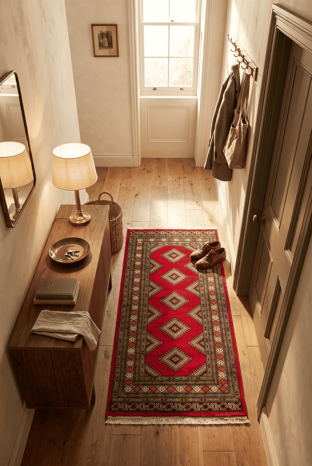 Crimson Pakistani Jaldar Rug, hand-knotted, 94×158cm, photo 2