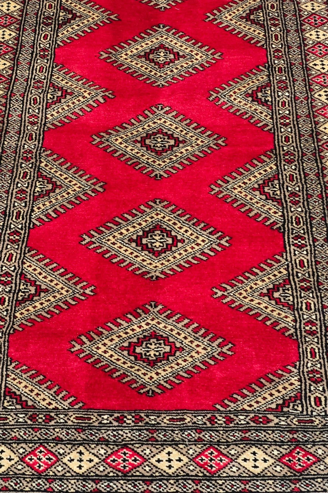 Crimson Pakistani Jaldar Rug, hand-knotted, 94×158cm, photo 3