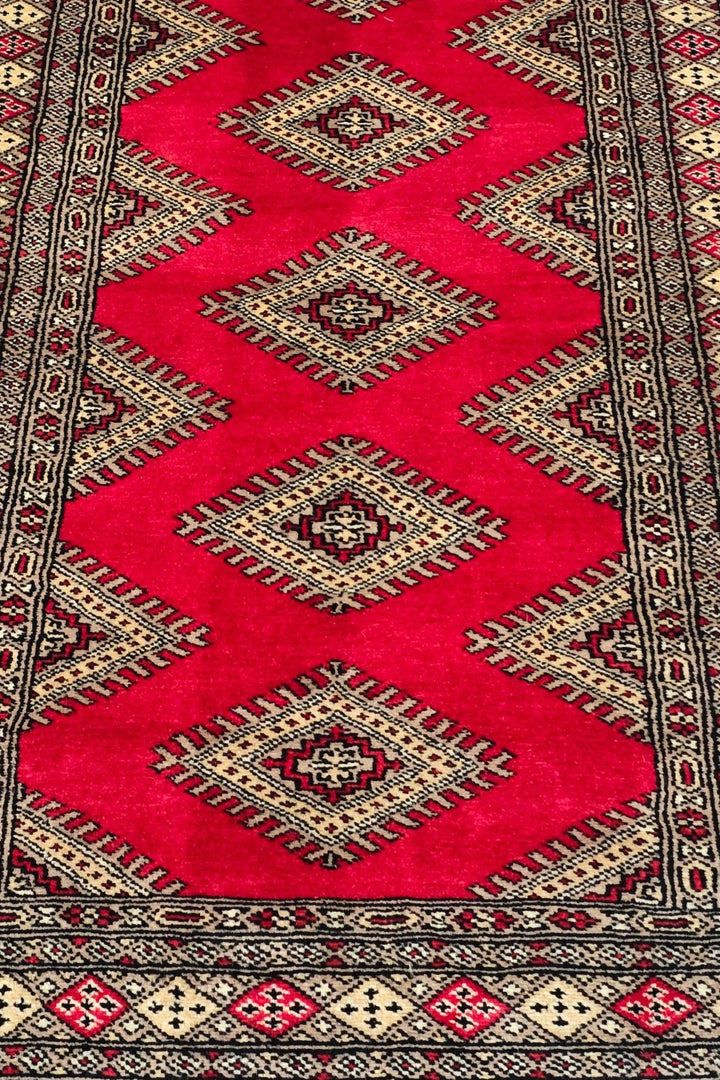 Crimson Pakistani Jaldar Rug, hand-knotted, 94×158cm, photo 3