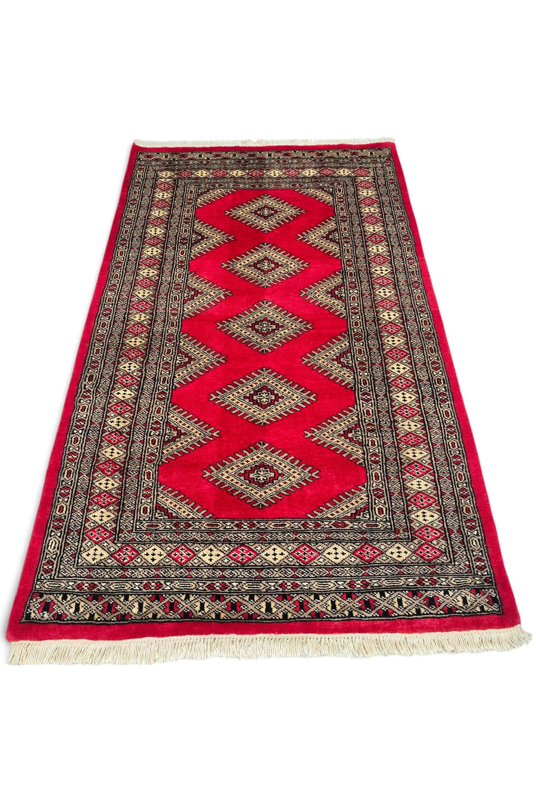 Crimson Pakistani Jaldar Rug, hand-knotted, 94×158cm, photo 4