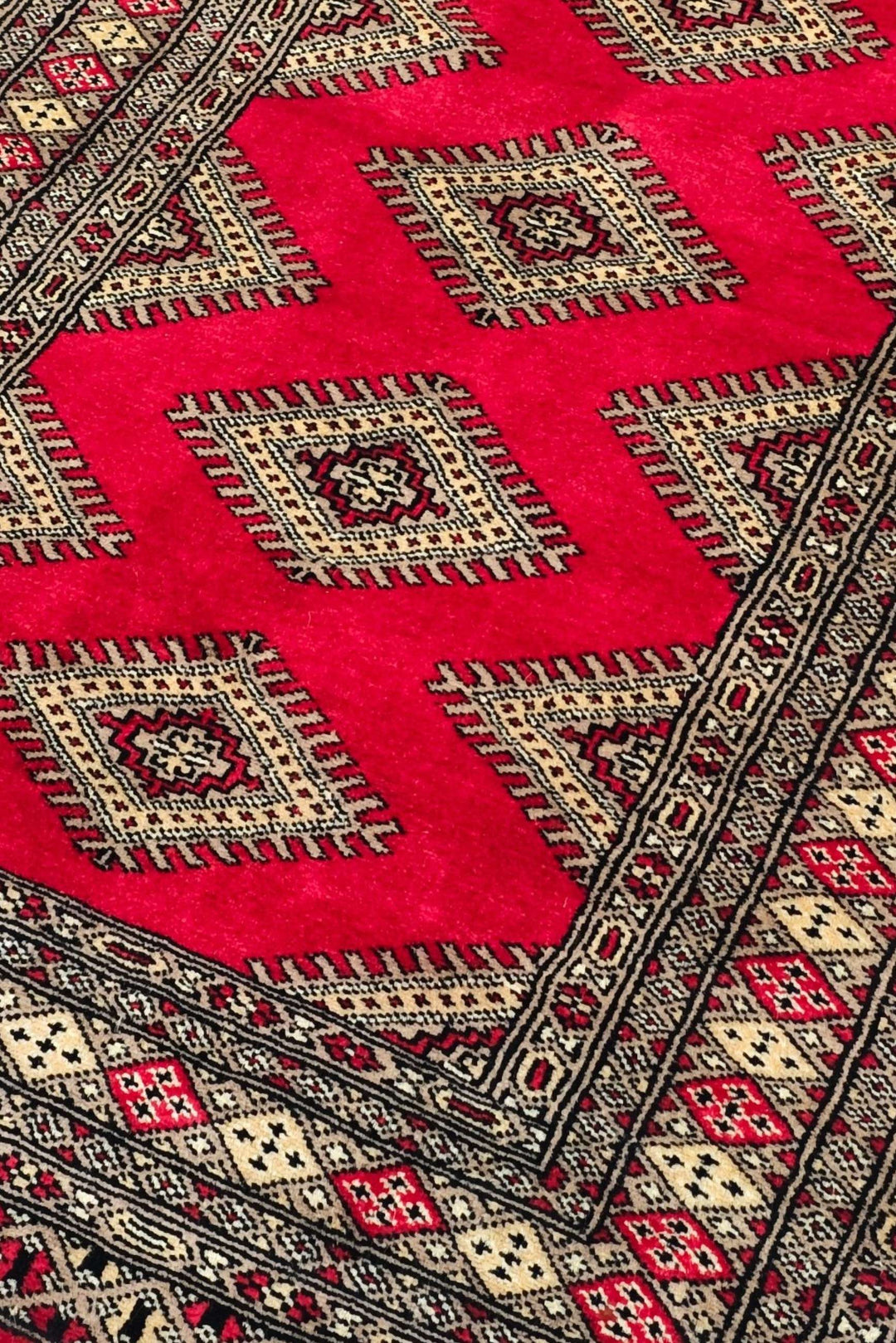 Crimson Pakistani Jaldar Rug, hand-knotted, 94×158cm, photo 7