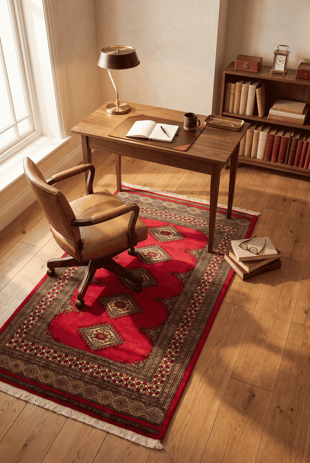 Crimson Pakistani Jaldar Rug, hand-knotted, 95×163cm, photo 2