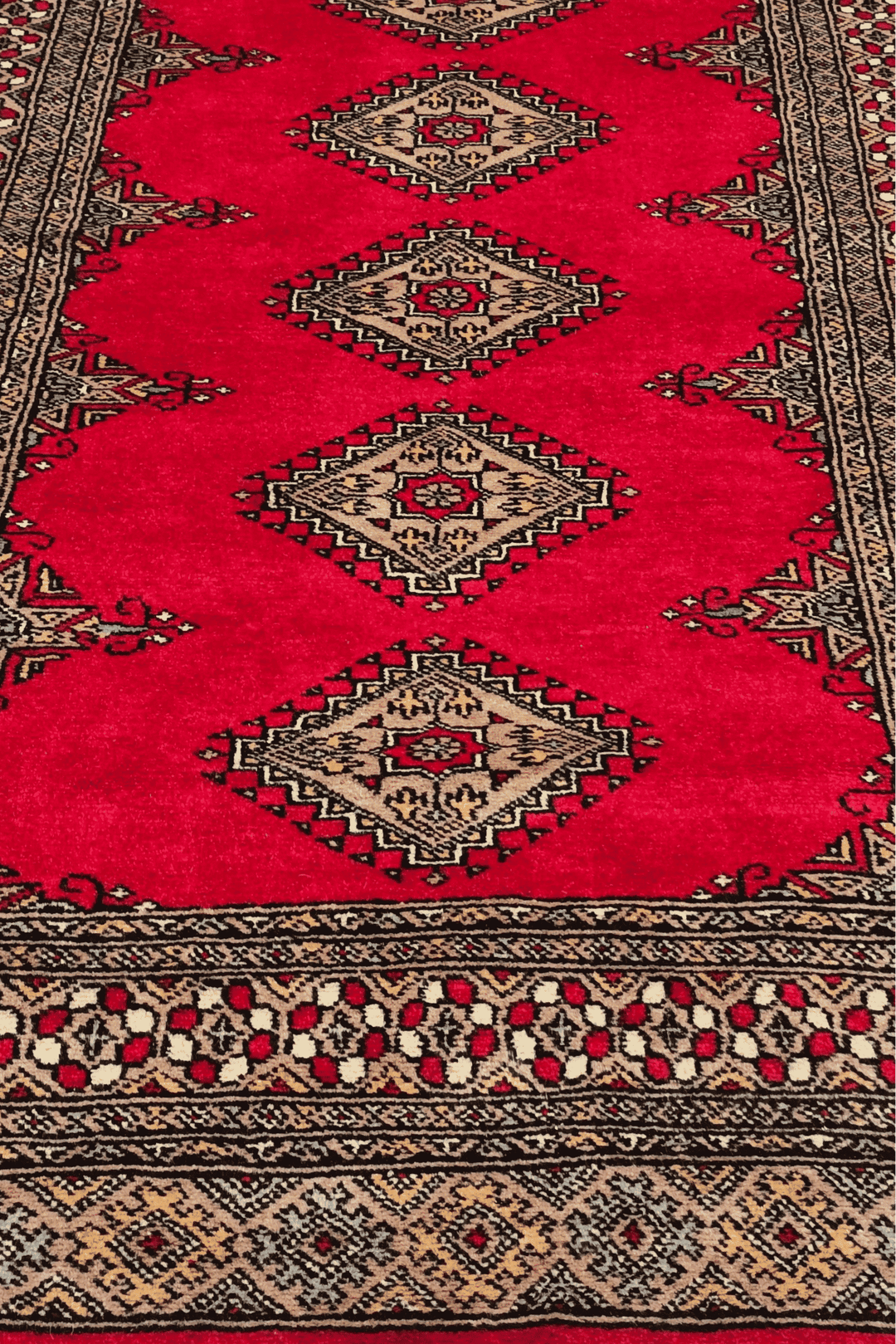 Crimson Pakistani Jaldar Rug, hand-knotted, 95×163cm, photo 3