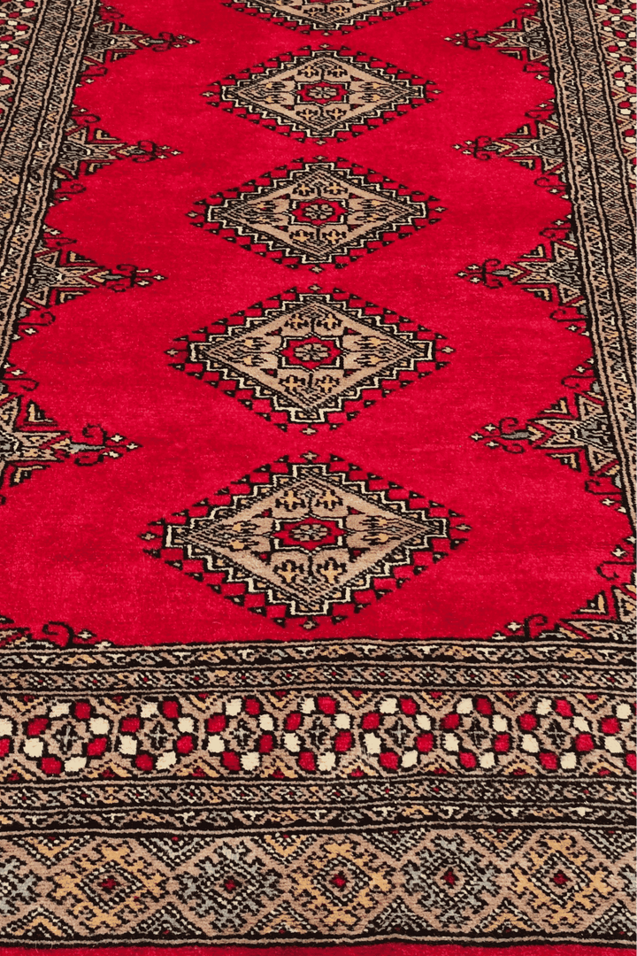 Crimson Pakistani Jaldar Rug, hand-knotted, 95×163cm, photo 3