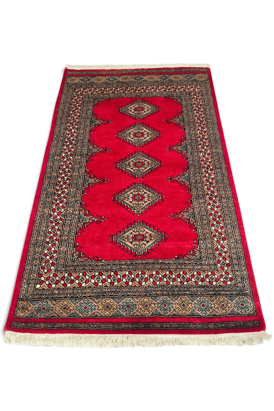 Crimson Pakistani Jaldar Rug, hand-knotted, 95×163cm, photo 4