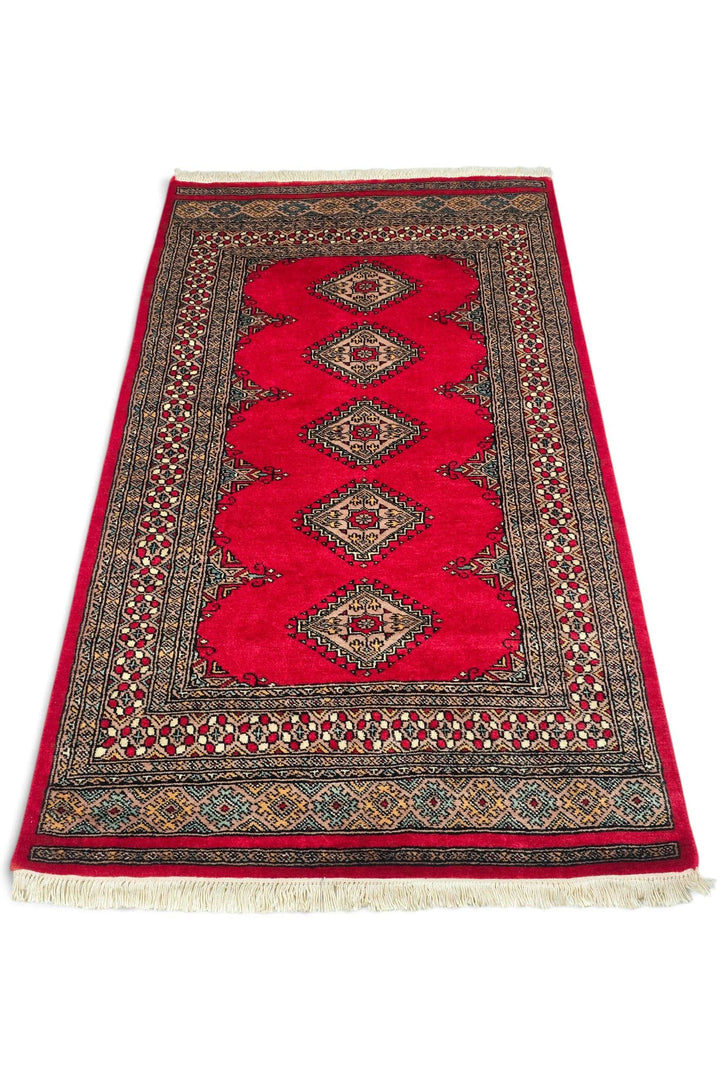 Crimson Pakistani Jaldar Rug, hand-knotted, 95×163cm, photo 4