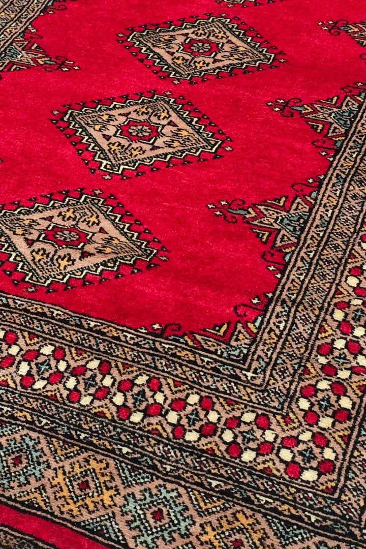 Crimson Pakistani Jaldar Rug, hand-knotted, 95×163cm, photo 7