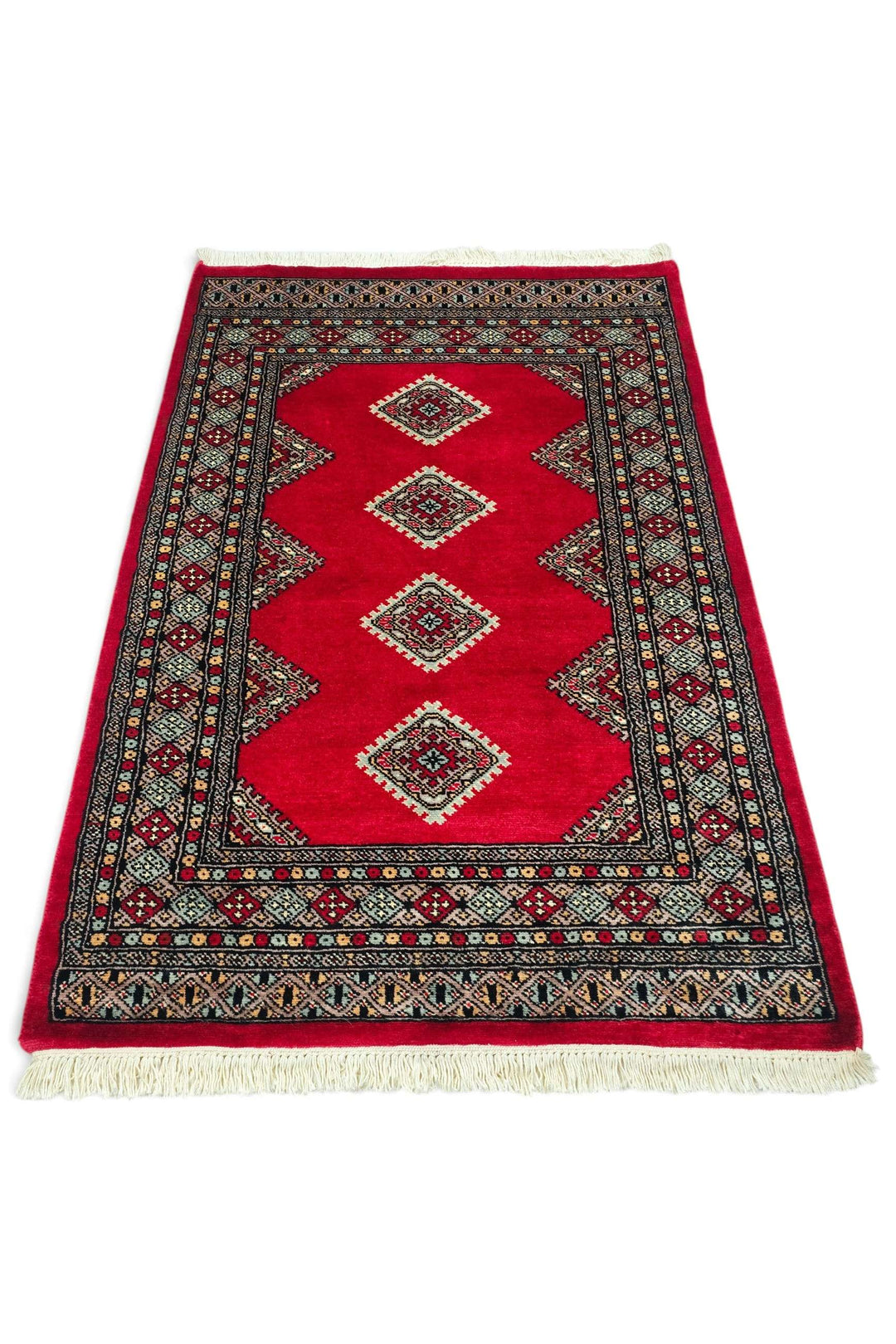 Crimson Pakistani Jaldar Rug, hand-knotted, 97×148cm, photo 4