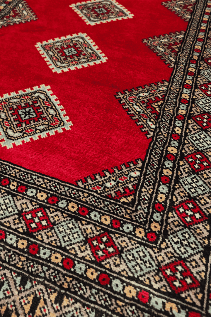 Crimson Pakistani Jaldar Rug, hand-knotted, 97×148cm, photo 8