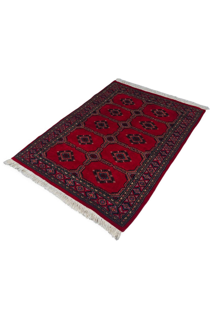Red Pakistani Jaldar Rug, hand-knotted, 76×102cm, photo 5