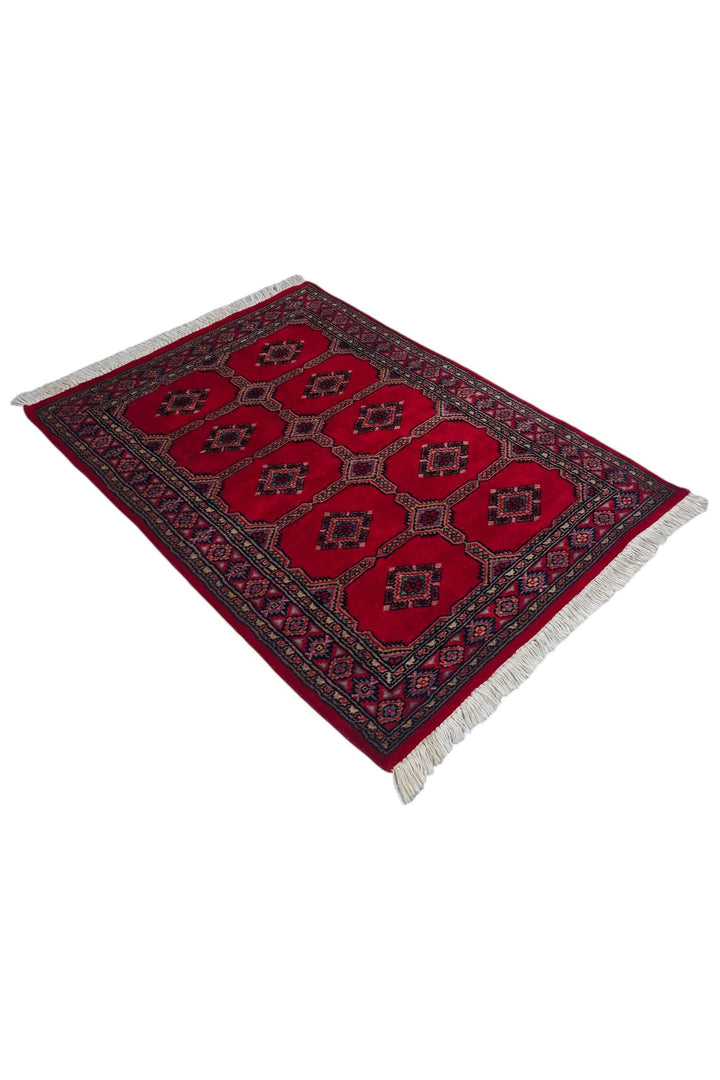 Red Pakistani Jaldar Rug, hand-knotted, 76×102cm, photo 6