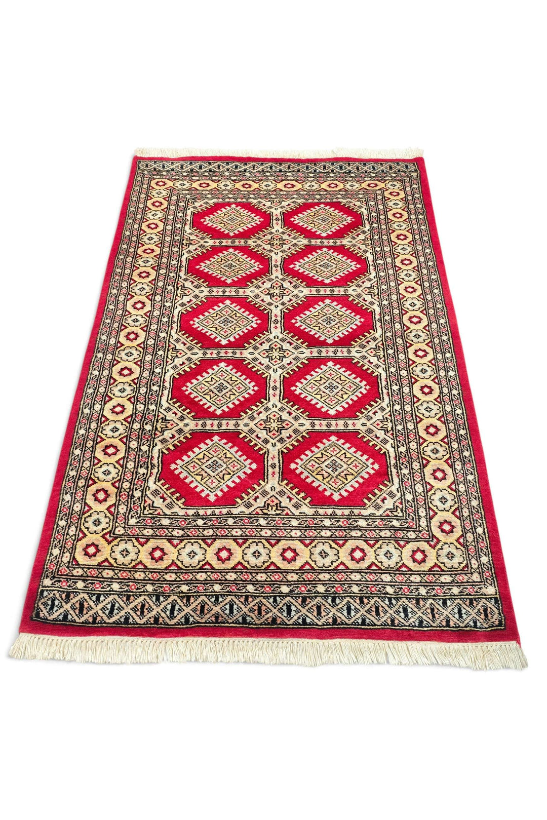Red Pakistani Jaldar Rug, hand-knotted, 97×148cm, photo 4