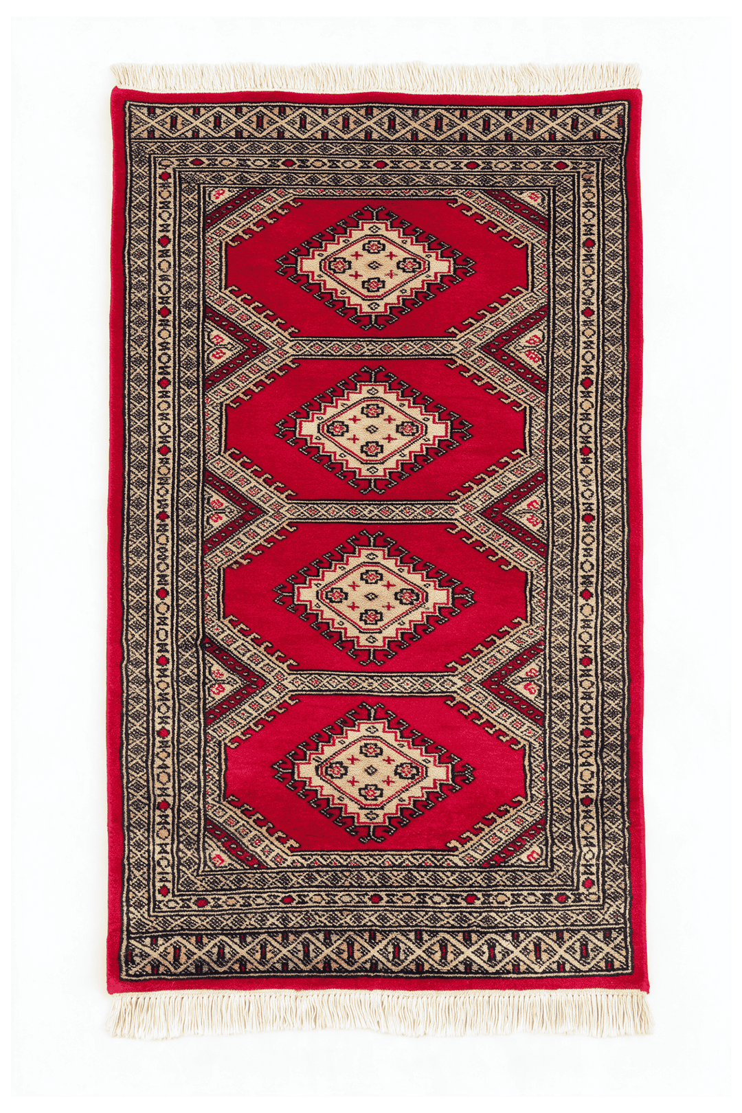 Ruby red diamond gül Jaldar rug, 64×123cm, entrance mat size