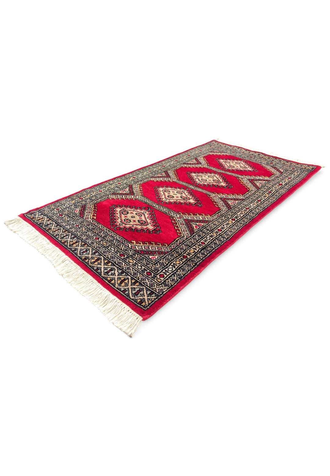 Ruby red Jaldar rug 64×123cm, Pakistani craftsmanship