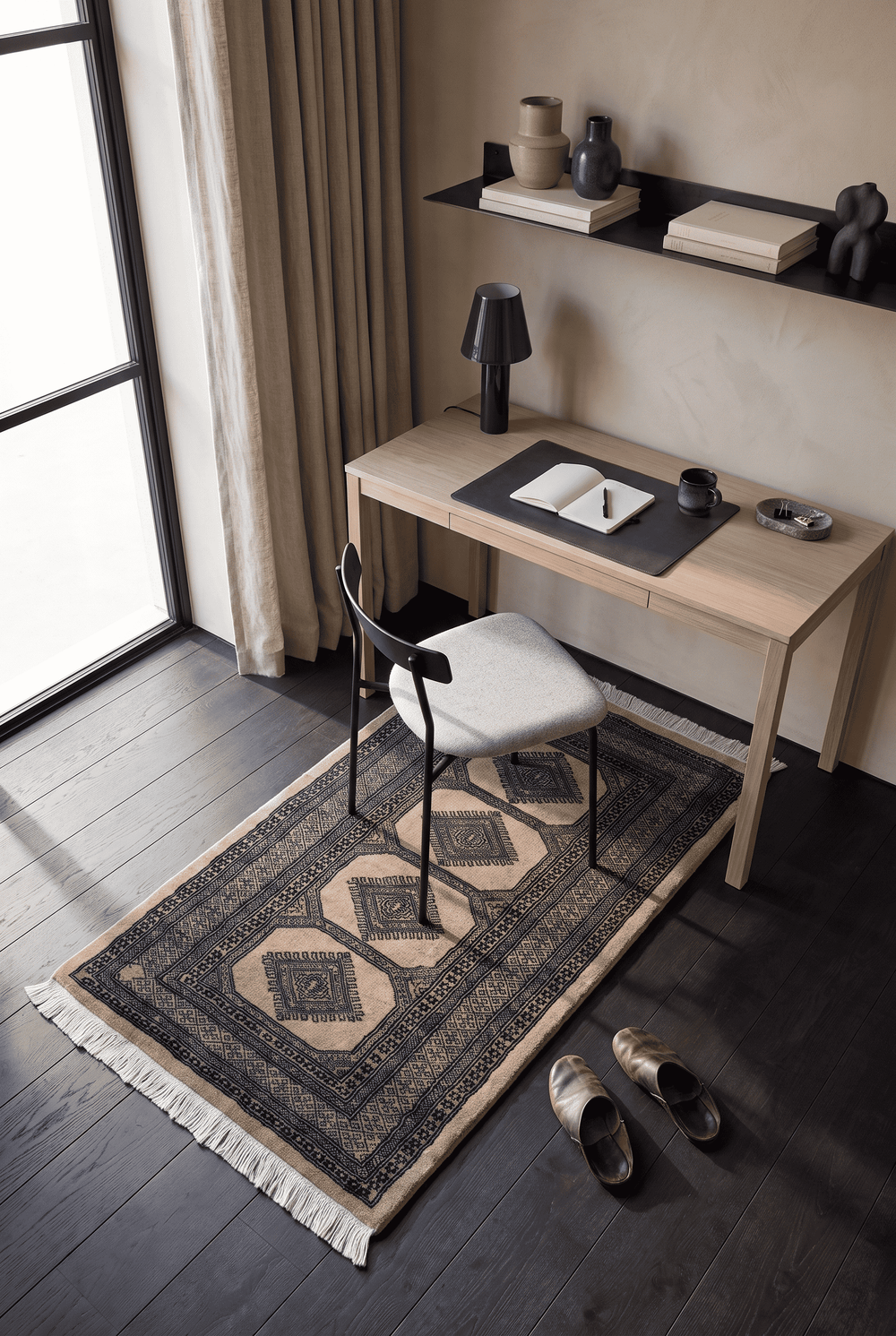 Sand Pakistani Jaldar Rug, hand-knotted, 79×115cm, photo 2