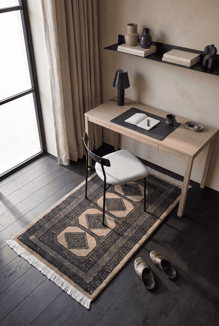 Sand Pakistani Jaldar Rug, hand-knotted, 79×115cm, photo 2
